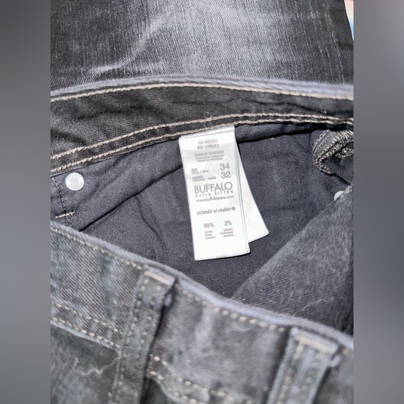 Buffalo David Bitton Black Straight Leg Jeans - Picture 6 of 8